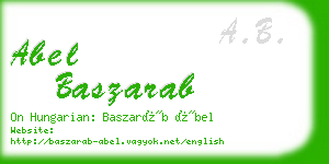 abel baszarab business card